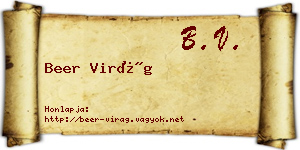 Beer Virág névjegykártya