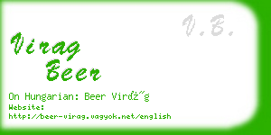 virag beer business card